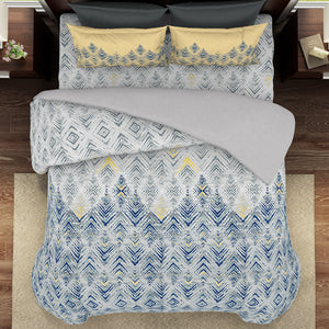 Spaces Geostance 100% Cotton Shell Bed In A Bag-Flint Grey