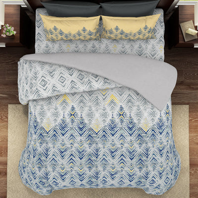 Spaces Geostance 100% Cotton Shell Bed In A Bag-Flint Grey