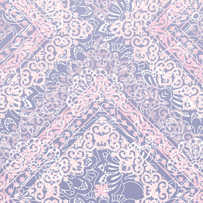 Geometric Cosmic Sky - Light Violet 100% Cotton Shell Double Quilt / AC Comforter - Geostance By Spaces