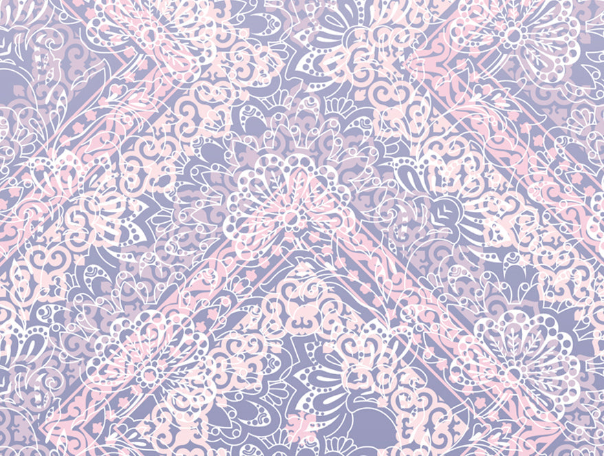 Geometric Cosmic Sky - Light Violet 100% Cotton Shell Double Quilt / AC Comforter - Geostance By Spaces