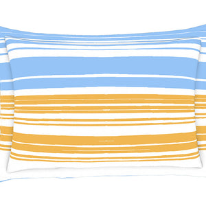 Floral Windsurfer - Light Blue 100% Cotton Queen Fitted Sheet - Atrium Kitting By Spaces