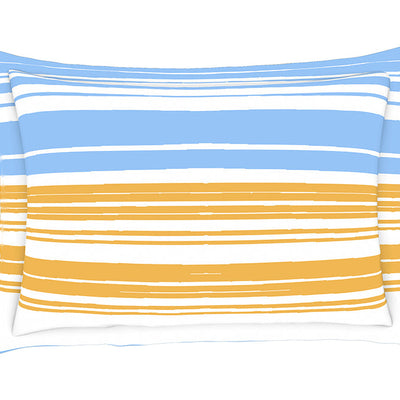 Floral Windsurfer - Light Blue 100% Cotton Queen Fitted Sheet - Atrium Kitting By Spaces