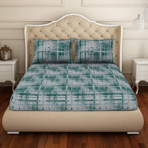 Welspun Anti Bacterial 100% Cotton Double Bedsheet-Everglade