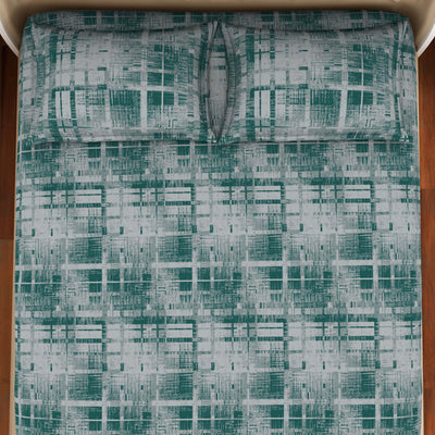 Welspun Anti Bacterial 100% Cotton Double Bedsheet-Everglade