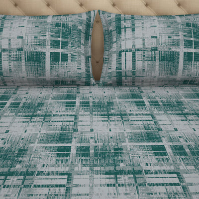 Welspun Anti Bacterial 100% Cotton Double Bedsheet-Everglade
