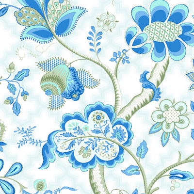 Floral Blue 100% Cotton Shell Double Quilt / AC Comforter - Atrium By Spaces