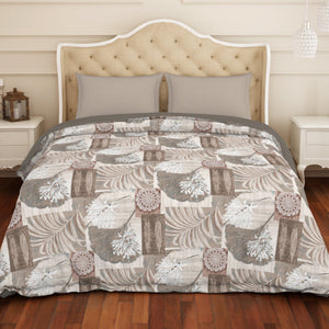 Floral Blue 100% Cotton Shell Double Quilt / AC Comforter - Atrium By Spaces