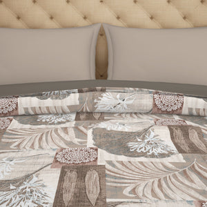 Floral Blue 100% Cotton Shell Double Quilt / AC Comforter - Atrium By Spaces