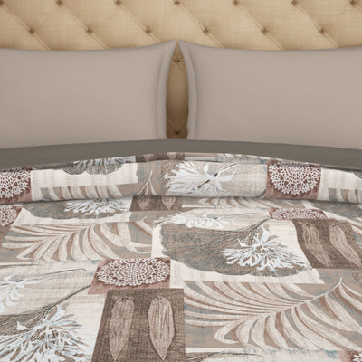 Floral Blue 100% Cotton Shell Double Quilt / AC Comforter - Atrium By Spaces