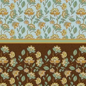 Floral Sea Green - Green 100% Cotton King Size Bedsheet - Atrium Plus Ecom By Spaces
