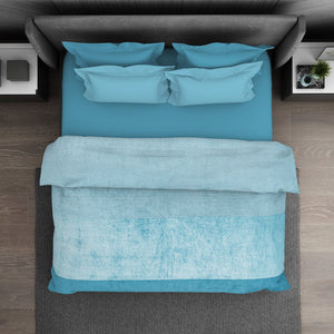 Stripe-Solid Light Blue Blanket Mink - Eden By Spaces
