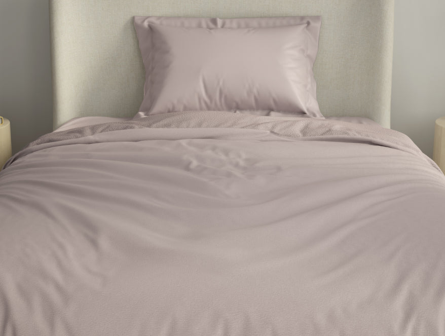 Solid Mauve Solid Fleece Blanket - Cushlon By Spaces