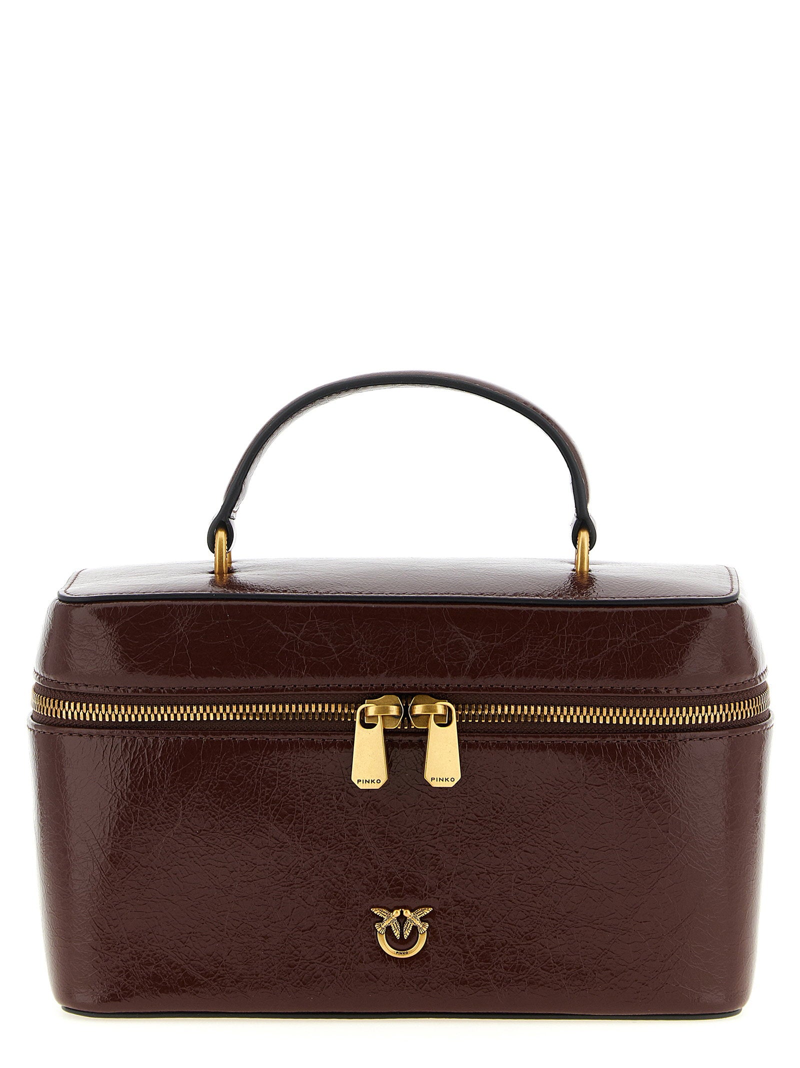 Pinko Crumpled Effect Leather Handbag