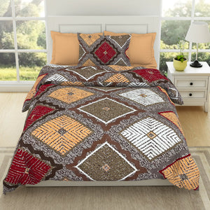 Red-Brown Microfiber Single Bedsheet - Shimmer By Welspun