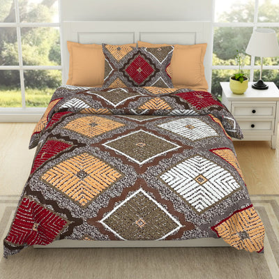 Red-Brown Microfiber Single Bedsheet - Shimmer By Welspun