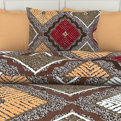 Red-Brown Microfiber Single Bedsheet - Shimmer By Welspun
