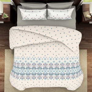 Ornate Eggnog - Cream Viscose Cotton Double Bedsheet - Reagalis By Spaces