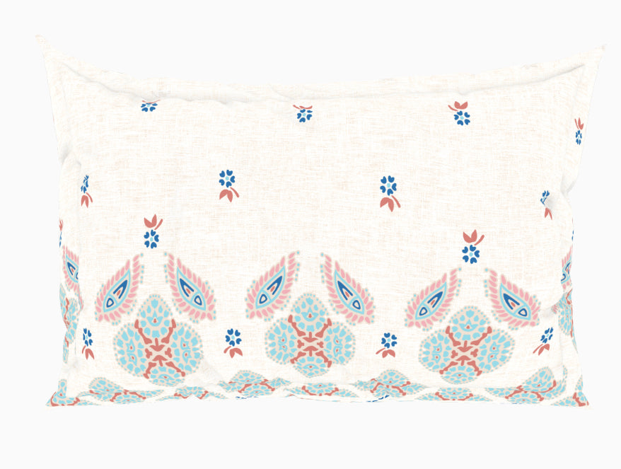 Ornate Eggnog - Cream Viscose Cotton Double Bedsheet - Reagalis By Spaces