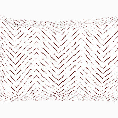 Geometric Fired Brick - Dark Brown 100% Cotton King Size Bedsheet - Maya By Spaces