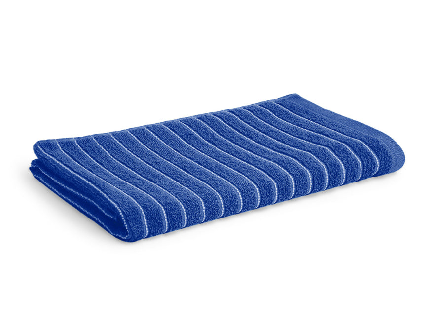 Navy Blue 100% Cotton Bath Towel - 2-In-1 By Welspun