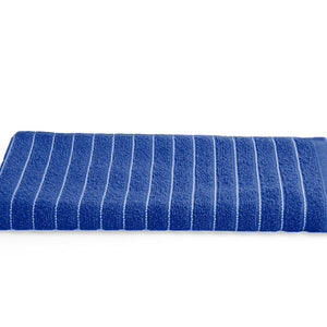Navy Blue 100% Cotton Bath Towel - 2-In-1 By Welspun