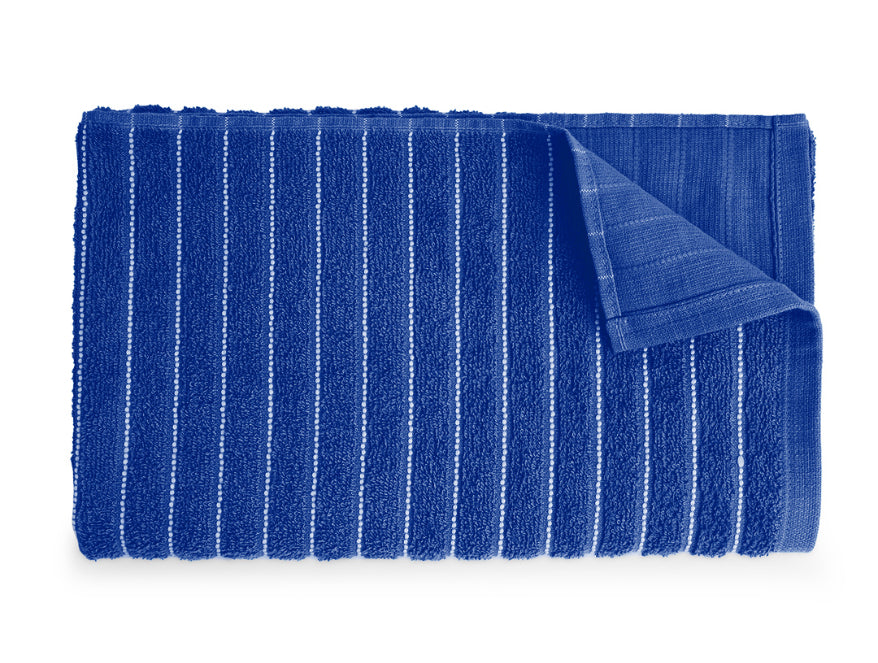 Navy Blue 100% Cotton Bath Towel - 2-In-1 By Welspun
