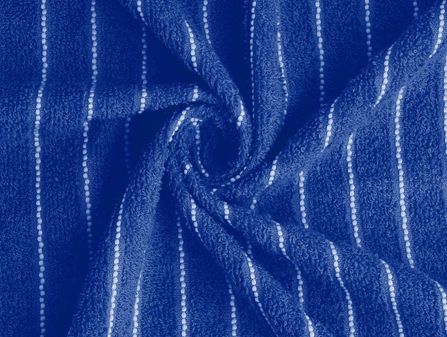 Navy Blue 100% Cotton Bath Towel - 2-In-1 By Welspun