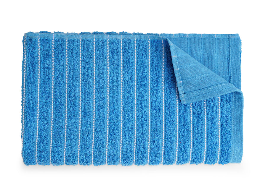 Royal Blue 100% Cotton Bath Towel - 2-In-1 By Welspun