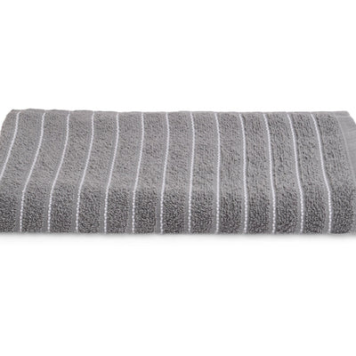 Gunmetal Grey 100% Cotton Bath Towel - 2-In-1 By Welspun