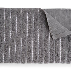 Gunmetal Grey 100% Cotton Bath Towel - 2-In-1 By Welspun
