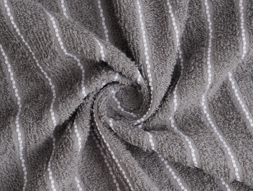 Gunmetal Grey 100% Cotton Bath Towel - 2-In-1 By Welspun