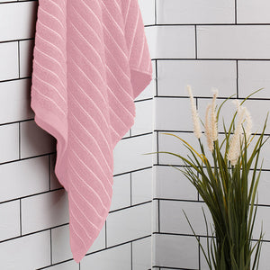 Parfait Pink 100% Cotton Bath Towel - 2-In-1 By Welspun