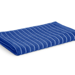 Navy Blue - Dark Blue 100% Cotton Bath Towel - 2-In-1 By Welspun