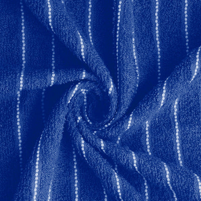 Navy Blue - Dark Blue 100% Cotton Bath Towel - 2-In-1 By Welspun