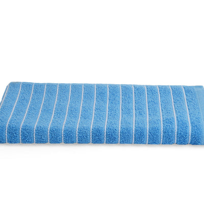 Royal Blue - Dark Blue 100% Cotton Bath Towel - 2-In-1 By Welspun