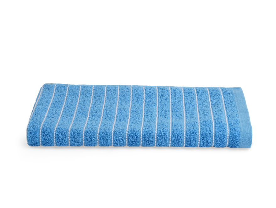 Royal Blue - Dark Blue 100% Cotton Bath Towel - 2-In-1 By Welspun