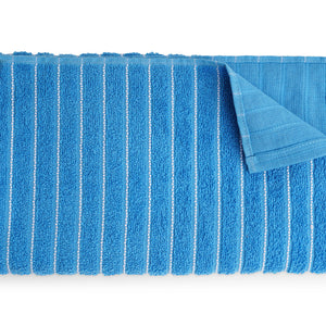 Royal Blue - Dark Blue 100% Cotton Bath Towel - 2-In-1 By Welspun