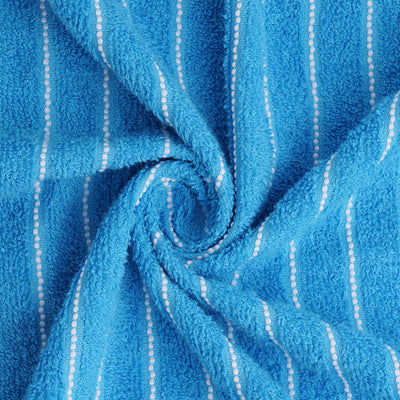 Royal Blue - Dark Blue 100% Cotton Bath Towel - 2-In-1 By Welspun