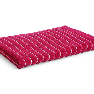 Cherry - Dark Red 100% Cotton Bath Towel - 2-In-1 By Welspun