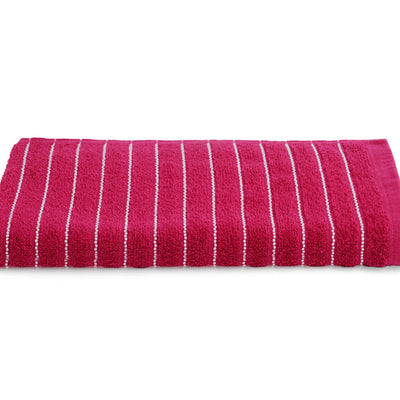 Cherry - Dark Red 100% Cotton Bath Towel - 2-In-1 By Welspun