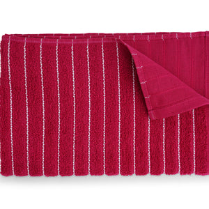 Cherry - Dark Red 100% Cotton Bath Towel - 2-In-1 By Welspun