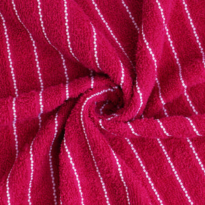 Cherry - Dark Red 100% Cotton Bath Towel - 2-In-1 By Welspun