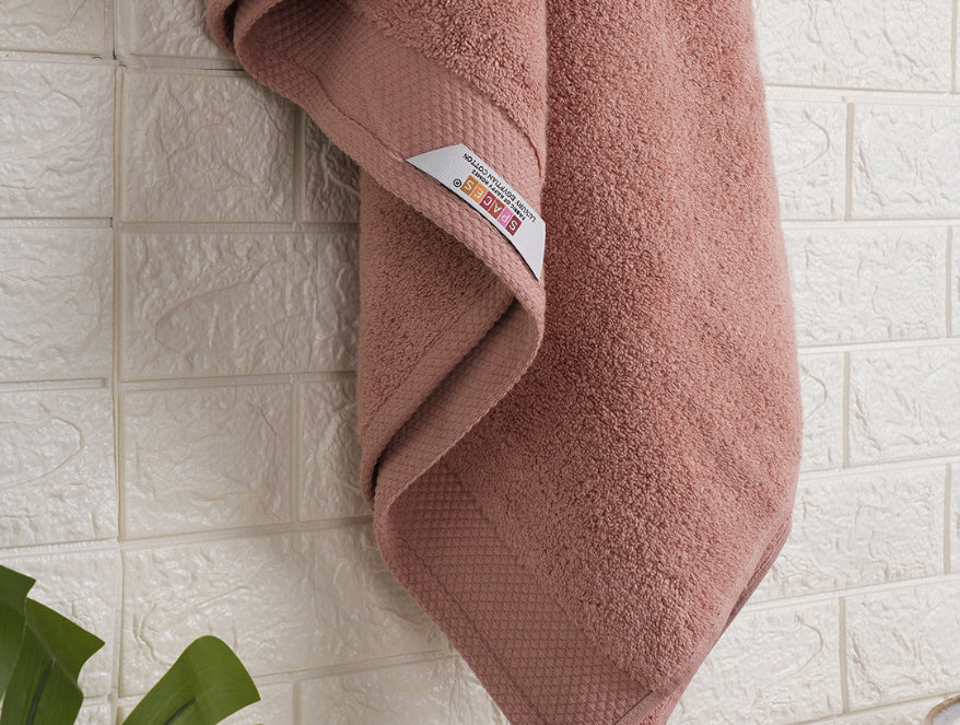 Rose Tan - Blush 100% Egyptian Cotton Bath Towel - Luxury Egyption Cotton By Spaces