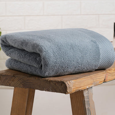 Blue Fog - Light Blue 100% Egyptian Cotton Bath Towel - Luxury Egyption Cotton By Spaces