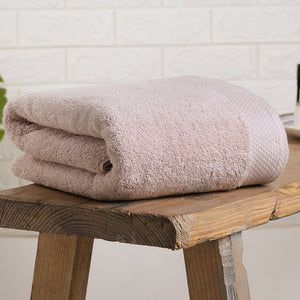 Mauve Chalk - Blush 100% Egyptian Cotton Bath Towel - Luxury Egyption Cotton By Spaces