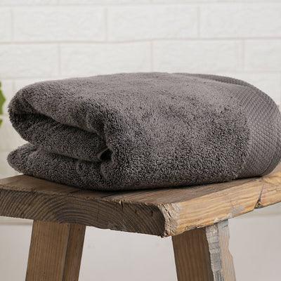 Charcoalgry - Dark Grey 100% Egyptian Cotton Bath Towel - Luxury Egyption Cotton By Spaces