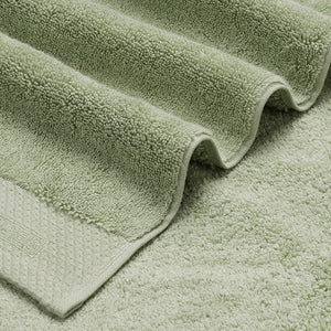 Smoke Green - Light Green 100% Egyptian Cotton Bath Towel - Luxury Egyption Cotton By Spaces