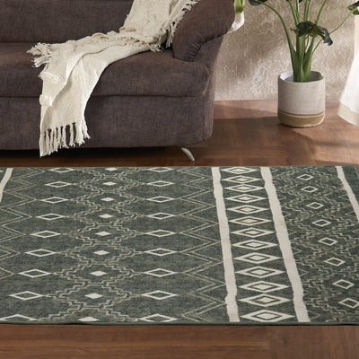 Anti Skid Grey Wonder Full Carpet By Welspun