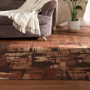 Anti Skid Brown Wonder Full Carpet By Welspun
