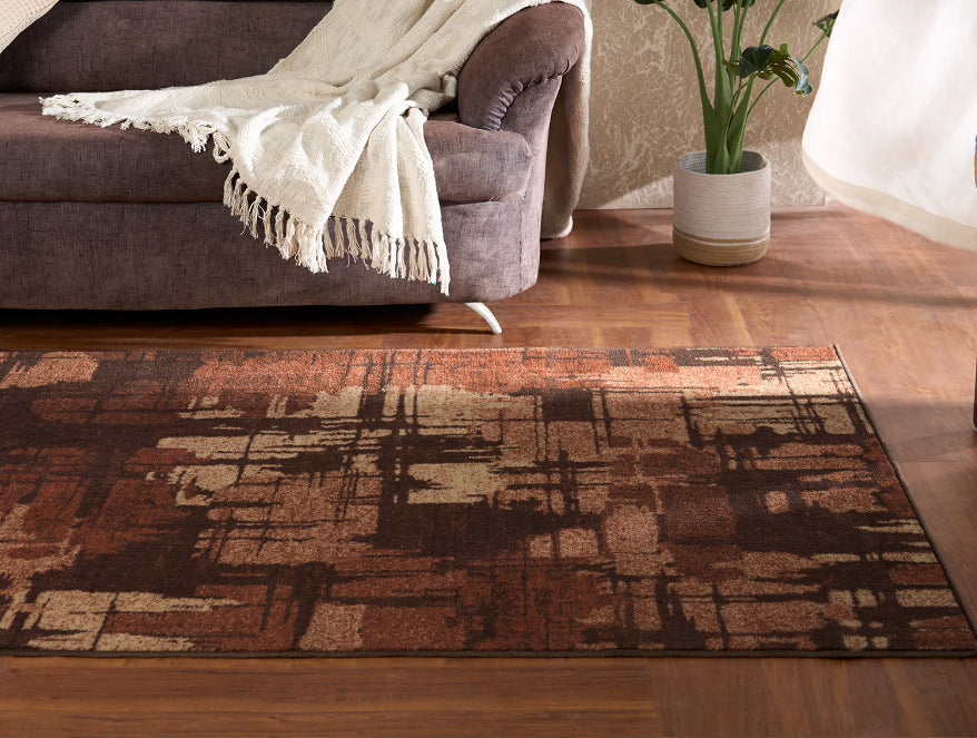 Anti Skid Brown Wonder Full Carpet By Welspun